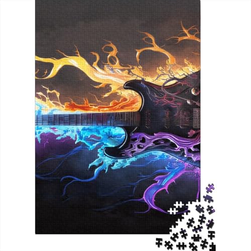 Puzzle für Erwachsene, lebendige Blitzgitarre, 1500 Teile, Puzzlespiele, Lernspielzeug, Puzzle für ab 18 Jahren und Erwachsene, 1500 Teile (85 x 57 cm) von SOQWBYG