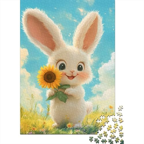 Puzzle für Erwachsene, süßer Osterhase, 1500 Teile, Puzzlespiele, Lernspielzeug, Puzzle für ab 18 Jahren und Erwachsene, 1500 Teile (85 x 57 cm) von SOQWBYG