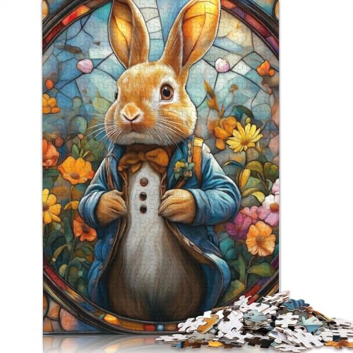 Puzzle für Erwachsene, süßer Osterhase, 520 Teile, Puzzlespiele, Lernspielzeug, Puzzle für ab 18 Jahren und Erwachsene, 520 Teile (52 x 38 cm) von SOQWBYG