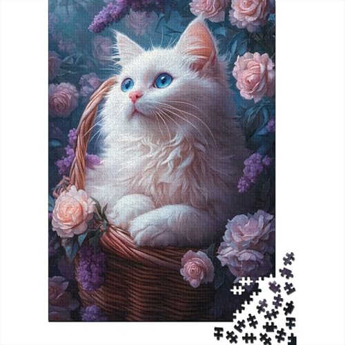 Puzzle für Erwachsene, süßes Kätzchen, 520 Teile, Puzzlespiele, Lernspielzeug, Puzzles für ab 18 Jahren und Erwachsene, 520 Teile (52 x 38 cm) von SOQWBYG