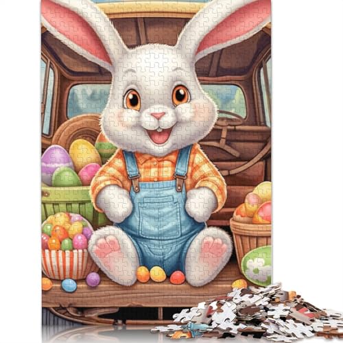 Puzzle für Erwachsene, süßes Osterhäschen-Puzzle für Erwachsene, Puzzle-Spielzeug, Familienspiele, Puzzle, dekoratives Zuhause, 520 Teile (52 x 38 cm) von SOQWBYG