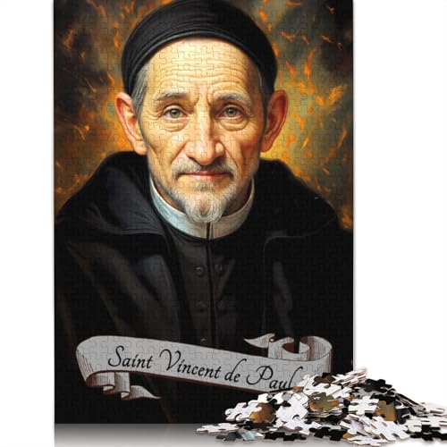 Puzzle für Erwachsene „Porträt des Heiligen Vinzenz von Paul“, 520 Teile, Puzzlespiele, Lernspielzeug, Puzzle für ab 18 Jahren und Erwachsene, 520 Teile (52 x 38 cm) von SOQWBYG