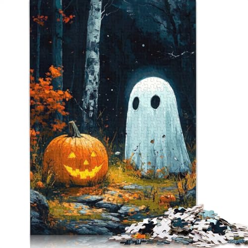 Puzzle für Erwachsene 1500 Teile, gespenstischer Halloween-Wald, schwieriges Holzpuzzle für Erwachsene, Geschenke, anspruchsvolles Spiel, 1500 Teile (85 x 57 cm) von SOQWBYG