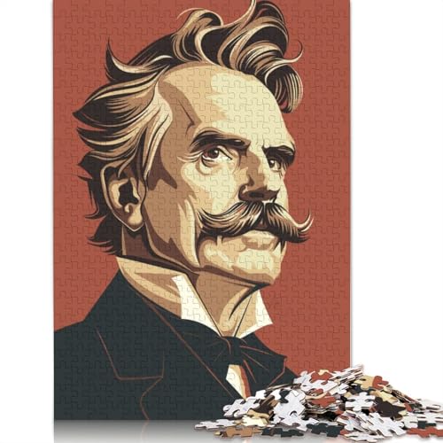 Puzzle für Erwachsene 1500 Teile „Friedrich Nietzsche“ Puzzles für Erwachsene Holzpuzzles Spiel Herausforderungsspielzeug 1500 Teile (85 x 57 cm) von SOQWBYG