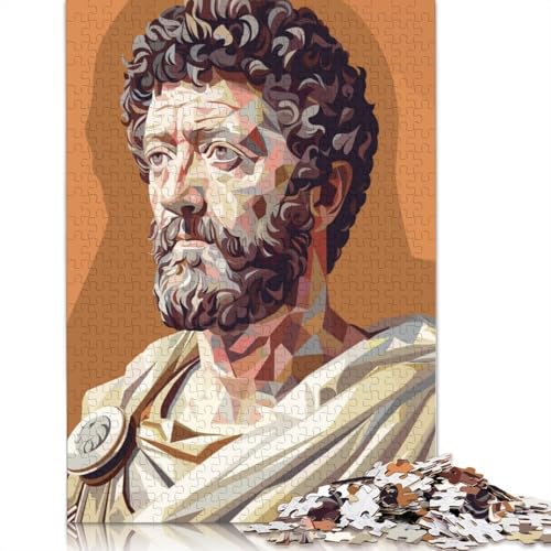Puzzle für Erwachsene 1500 Teile „Marcus Aurelius“, Low-Poly-Puzzles für Erwachsene, Holzpuzzlespiel, Herausforderungsspielzeug, 1500 Teile (85 x 57 cm) von SOQWBYG