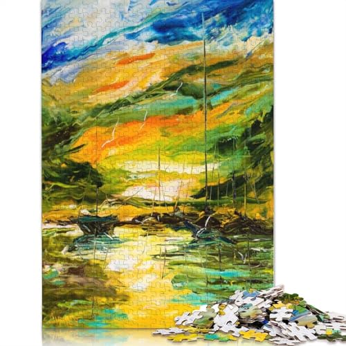 Puzzle für Erwachsene Harbor of Hope Puzzle 1000 Teile Kreatives Puzzle Geistiges Spielzeug Zusammenbauspiele 1000 Teile (75x50cm) von SOQWBYG