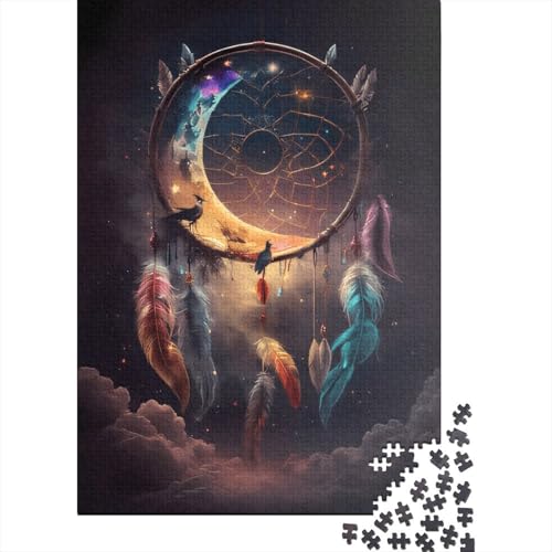 Puzzle für Erwachsene mit 1000 Teilen, Traumfänger, aus Holz, kreative Kunst, Puzzle, Geschenke, Puzzle für Erwachsene, 1000 Teile (75 x 50 cm) von SOQWBYG