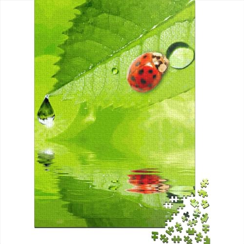 Puzzle für Erwachsene mit Marienkäfer-Kunstwerk, 1500 Teile, kreatives Holzpuzzle, Spielzeug, Dekompressionsspiele, Geschenke, 1500 Teile (85 x 57 cm) von SOQWBYG