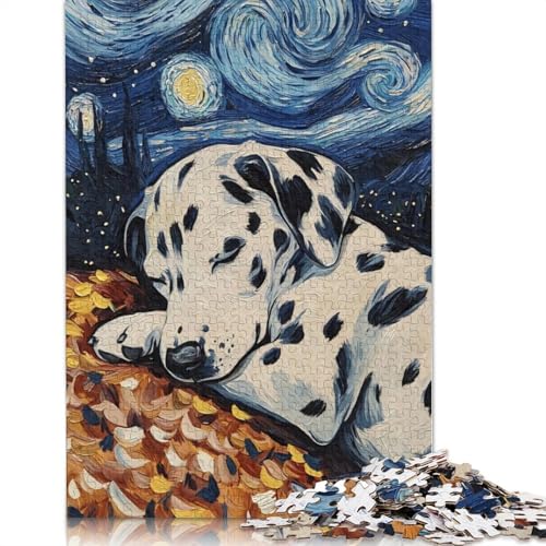 Schlafender Dalmatiner-Welpe, 520-teiliges Puzzle für Erwachsene, schwieriges Puzzle für Erwachsene, anspruchsvolles Puzzle-Geschenk für Freunde und Familie, 520 Teile (52 x 38 cm) von SOQWBYG