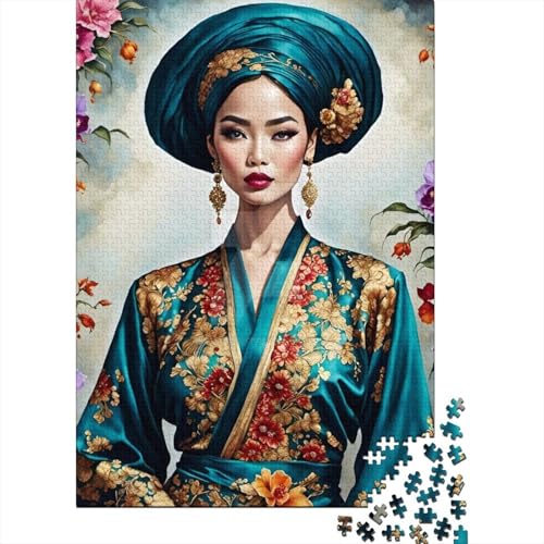 Schönes Mädchen-Puzzle, Lernspiele, Familienaktivitäten, Premium-Karton-Puzzle für Frauen und Männer, Ostergeschenk, 38 x 26 cm/1000 Teile Schönes Mädchen-Puzzle, Lernspiele, Familienaktivitäten, Premium-Karton-Puzzle für Frauen und Männer, Ostergeschenk, 38 x 26 cm/1000 Teile von SOQWBYG
