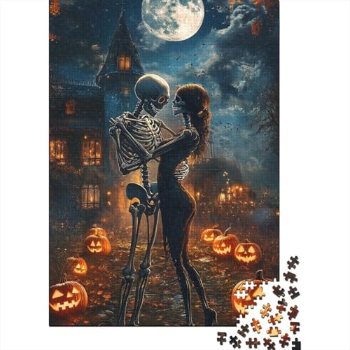 Skeleton_Lovers Puzzlespiele für Erwachsene, Puzzle 1000 Teile, Puzzle für Erwachsene, Spiele für Erwachsene, Jugendliche und 1000 Teile (75 x 50 cm) von SOQWBYG
