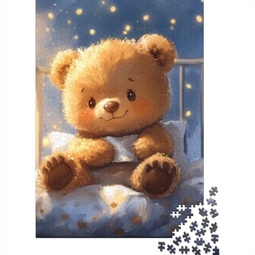 Süßes Bären-Puzzle, 520 Teile, Puzzlespiele für Erwachsene, Lernspielzeug, Puzzle für Weihnachts- und Geburtstagsgeschenke, 520 Teile (52 x 38 cm) von SOQWBYG