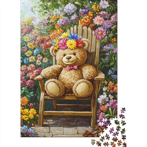 Süßes Bären-Puzzle, 520 Teile, Puzzlespiele für Erwachsene, Lernspielzeug, Puzzle für Weihnachts- und Geburtstagsgeschenke, 520 Teile (52 x 38 cm) von SOQWBYG