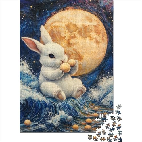 Süßes Osterhäschen-Puzzle, 1500 Teile, Puzzle für Erwachsene, Unmögliches Puzzle, Holzspielzeug, Puzzle, Herausforderndes Spiel, 1500 Teile (85 x 57 cm) von SOQWBYG
