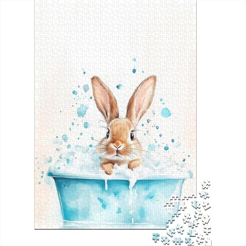 Süßes Osterhäschen-Puzzle, 1500 Teile, Puzzle für Erwachsene, Unmögliches Puzzle, Holzspielzeug, Puzzle, Herausforderndes Spiel, 1500 Teile (85 x 57 cm) von SOQWBYG