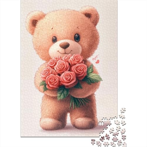Süßes Teddybär-Puzzle, 1500 Teile, Puzzle für Erwachsene, Unmögliches Puzzle, Holzspielzeug, Puzzle, Herausforderndes Spiel, 1500 Teile (85 x 57 cm) von SOQWBYG