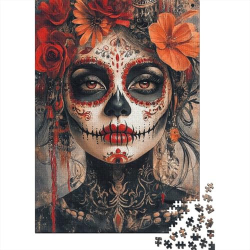 Tag der Toten Puzzle 1000 Teile, Holzpuzzle, Spielzeug, Familienspiel, Schwierigkeitsgrad, Herausforderung, Puzzles 1000 Teile (75 x 50 cm) von SOQWBYG