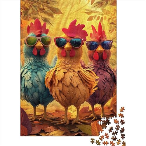 Tier-Hahn-Puzzle, 520 Teile, Puzzle für Erwachsene, Puzzle-Sets für Familien, Lernspiel, 520 Teile (52 x 38 cm) von SOQWBYG