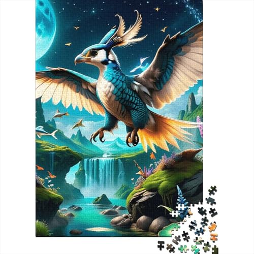 Tier-Vogel-Puzzle DIY-Spiel Papier Rechteckiges Puzzle für Jungen oder Mädchen Geburtstagsgeschenk 70x50cm/1000 Teile von SOQWBYG