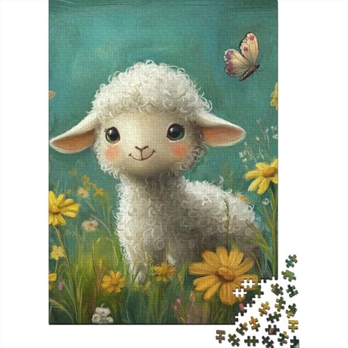 Tierisches Lamm, 520 Puzzleteile für Erwachsene, Puzzle-Sets für Familien, Lernspiel, Puzzles 520 Teile (52 x 38 cm) von SOQWBYG