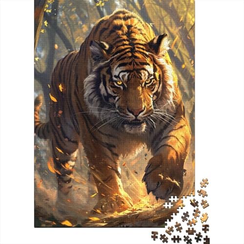 Tiger-Puzzle 1000 Teile, Puzzlespiele für Erwachsene, Lernspielzeug, Puzzle für Weihnachten und Geburtstagsgeschenke, 1000 Teile (75 x 50 cm) von SOQWBYG
