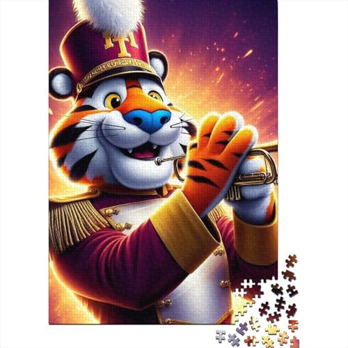 Tiger-Trompeten-Puzzle, Lernspiele, Familienaktivitäten, Premium-Karton-Puzzle für Frauen und Männer, Ostergeschenk, 70 x 50 cm, 1000 Teile Tiger-Trompeten-Puzzle, Lernspiele, Familienaktivitäten, Premium-Karton-Puzzle für Frauen und Männer, Ostergeschenk, 70 x 50 cm, 1000 Teile von SOQWBYG