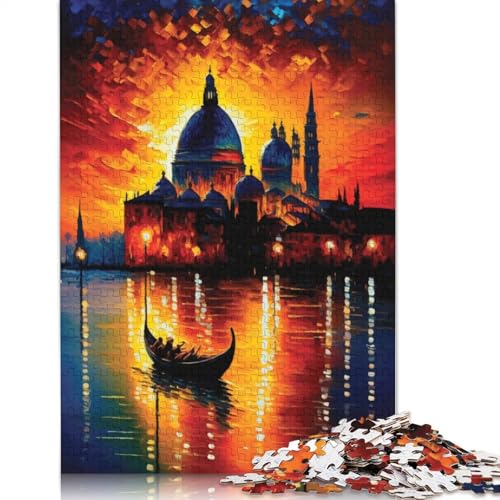 Venedig in Farben, 1500 Puzzleteile für Erwachsene, Puzzle-Sets für die Familie, Lernspiel, Puzzle 1500 Teile (85 x 57 cm) von SOQWBYG