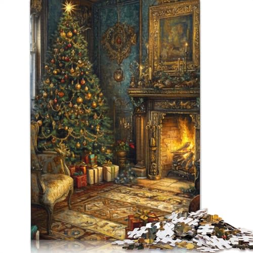 Weihnachtsabend-Malpuzzle, 1500-teiliges Puzzle für Erwachsene, Unmögliches Puzzle, Holzspielzeug, Puzzle, anspruchsvolles Spiel, 1500 Teile (85 x 57 cm) von SOQWBYG