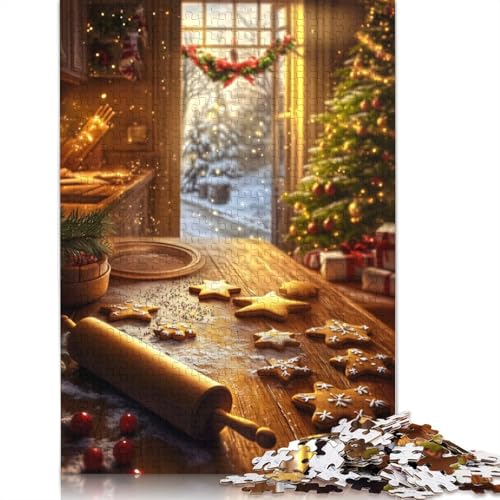Weihnachtsplätzchen-Backen-Puzzle für Erwachsene, 1500 Teile, schwieriges Puzzle, unmögliches Puzzle für Kinder ab 18 Jahren, 1500 Teile (85 x 57 cm) von SOQWBYG