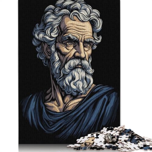 Zeno of Citium Stoic Holzpuzzle für Erwachsene, 520-teilig, Puzzle für Puzzle für Puzzle ab 18 Jahren und Erwachsene, 520 Teile (52 x 38 cm) von SOQWBYG