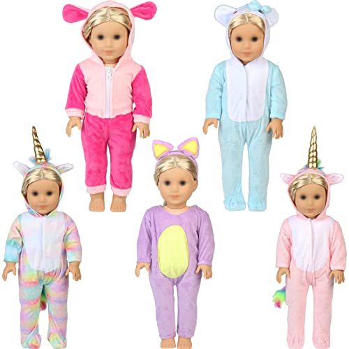 SOTOGO 5 x Babypuppen-Kleidungssets mit Hüten für Neugeborene 14 bis 17 Zoll, Kleidung und Accessoires für amerikanische Puppen 18 Zoll SOTOGO 5 x Babypuppen-Kleidungssets mit Hüten für Neugeborene 14 bis 17 Zoll, Kleidung und Accessoires für amerikanische Puppen 18 Zoll von SOTOGO