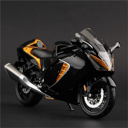 Motorradmodell 1/12 Alloy Diecast Motorrad Miniatur Modell Spielzeug Rad Lenkung Fahrzeuge Für Suzuki Für Hayabusa 2022(Nero) von SOUTES