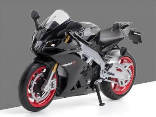 Motorradmodell 1/12 Für Aprilia RSV4 RR1000 Motorradmodell Spielzeuggeschenk, Statisches Aus Druckguss(Nero) von SOUTES