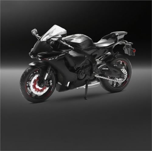 Motorradmodell 1/12 Für Yamaha YZF-R1 Motorrad Druckguss Fahrzeuge Sammeln Hobbies Modell Spielzeug(Nero) von SOUTES