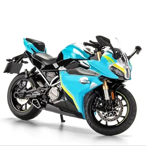 Motorradmodell 1/12 Motorradmodell Mit Sound Und Licht, Tragbares Renn-Finger-Motorrad-Simulationsspielzeug Für CFMOTO Für Breeze 250SR(Blu) von SOUTES