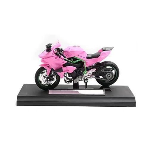 Motorradmodell 1/18 Für Kawasaki H2R Motorrad Druckguss Fahrzeuge Sammler Hobbies Modell Spielzeug(Pink) von SOUTES