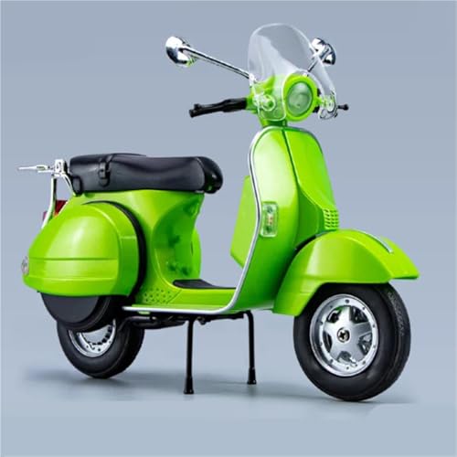 Motorradmodell 1:10 Für Vespa 125 Alu-Motorradmodell Aus Metall Simulation, Sound- Und Licht-Geschenke, Computer-Schreibtisch-Dekoration(Green) von SOUTES