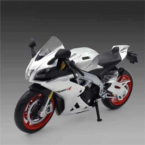 Motorradmodell 1:12 Für Aprilia RSV4 RR1000 Legierung Motorrad Modell Druckguss Auto Spielzeug Vorderrad Lenkung Miniatur Autos Sammeln Ornamente(Grey) von SOUTES