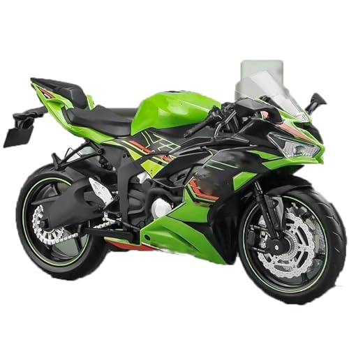 Motorradmodell 1:12 Für Kawasaki Für Ninja ZX-6R 2023 Motorrad-Spielzeug-Druckgussmodell Für Supersportler Für Sportler Miniatur-Sammlergeschenk(Green) von SOUTES