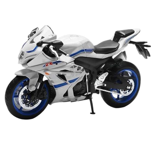 Motorradmodell 1:12 Für Suzuki GSX-R1000 Mit Sockel, Druckguss-Legierung, Computer-Schreibtisch-Dekoration, Spielzeug, Geburtstagsgeschenk(White) von SOUTES