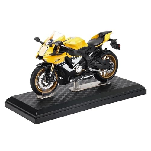 Motorradmodell 1:12 Für Yamaha YZF-R1 Legierung Motocross Motorrad Modell Spielzeug Auto Sammlung Geschenk Statische Druckguss Produktion(Yellow) von SOUTES