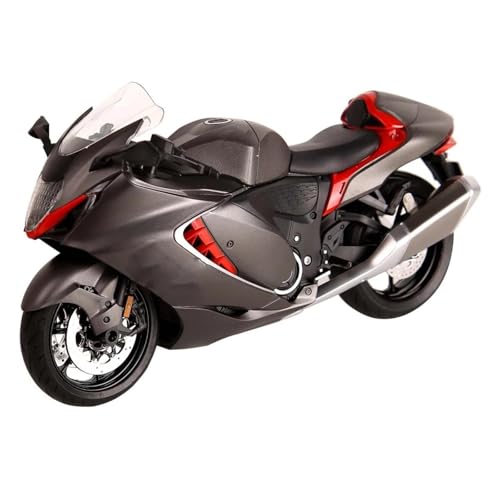 Motorradmodell 1:9 Für Suzuki Für Hayabusa GSX-1300R Spielzeug-Motorrad-Rennmodell, Druckguss Motorrad-Miniatur, Groß, Beleuchtet, Sammlerstück, Geschenk(Nero) von SOUTES