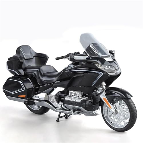 Motorradmodell Für H-ONDA Gold Wing GL800 2021, Motorrad-Druckgussmodell, Mit Sound Und Licht, 1:11(Nero) von SOUTES