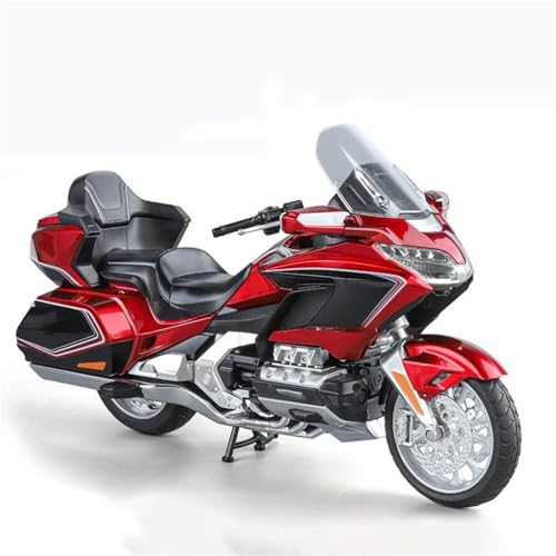 Motorradmodell Für H-ONDA Gold Wing GL800 2021, Motorrad-Druckgussmodell, Mit Sound Und Licht, 1:11(Rosso) von SOUTES