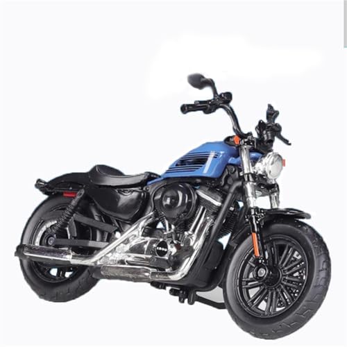 Motorradmodell Geschenkartikel Aus Druckgussmetall Spielzeugauto Rennmotorrad-Modell Aluminium 1:18 Für Harley Forty-Eight, Für Sondermodell 2018(Blu) von SOUTES