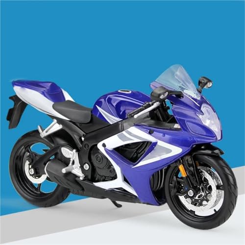 Motorradmodell Miniatur-Sammlergeschenk 1:12 Für Suzuki GSX-R600 Rennmotorrad-Modell Aus Aluminiumdruckguss(Blu) von SOUTES