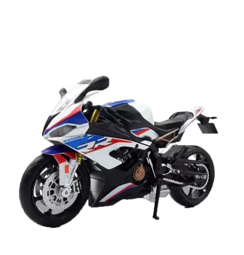 Motorradmodell Miniatur-Sammlungsgeschenk 1/12 Für BMW S1000RR RMZ Für City Motorrad-Spielzeug-Rennmodell Aus Metalldruckguss Für Supersport Für Sport(White) von SOUTES