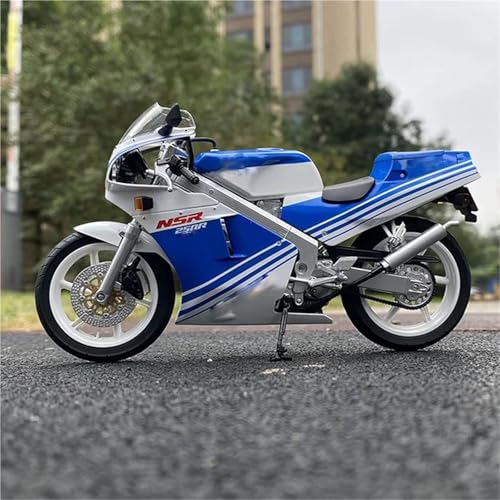 Motorradmodell Motorrad-Desktop-Dekoration Aus Aluminiumlegierung Cross-Country-Rennmodell-Geschenke 1:12 Für H-ONDA NSR 250R SP R4 Für Rothmans MC18(Blu) von SOUTES