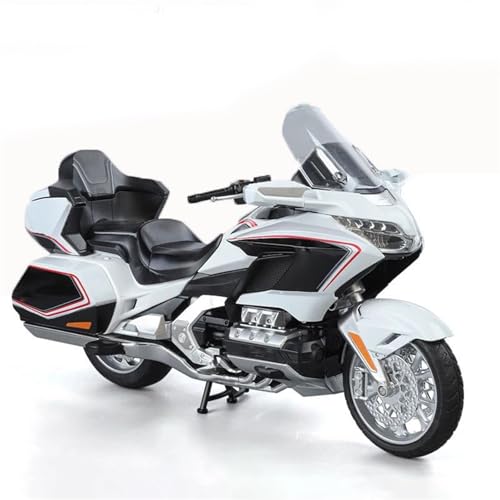 Motorradmodell Motorrad-Druckgussmodell, Legierung, Simulation, Sammlung, Ornament, Spielzeugauto, 1:11, Für H-ONDA Golden Wing GL800(White) von SOUTES