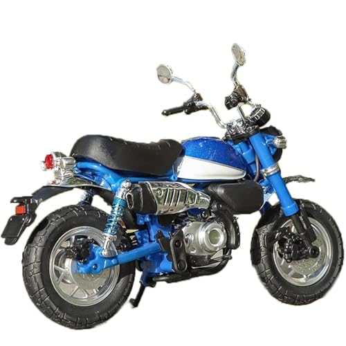 Motorradmodell Motorrad-Spielzeug Aus Druckgussmetall Für Supersportler Für Sportler Miniatur-Sammlung, Sound & Licht, Geschenk, 1:12 Für H-ONDA Für Monkey(Blu) von SOUTES